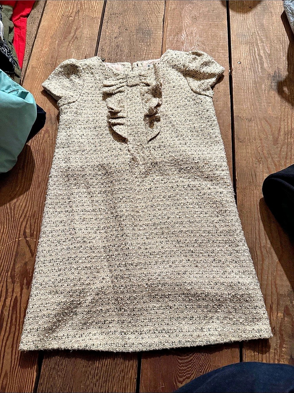 Janie and Jack Tweed Ruffle Mini Dress Size 8